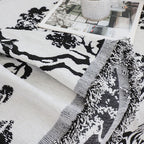 SOGA Three-seater White Sofa Cover Tree Print 180x340cm Polyester