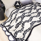 130x170cm Throw Blanket Retro Vine Pattern