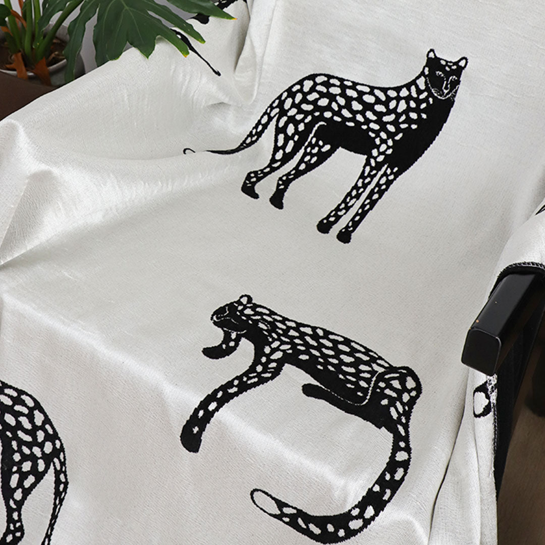 SOGA One-seater White Sofa Cover Leopard Print 130x180cm Polyester