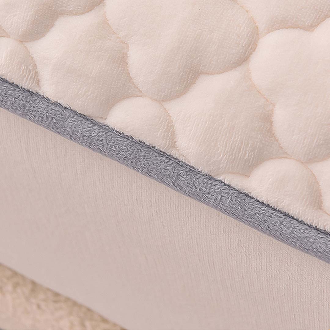 183cm Beige Wide Mattress Cover Clover Design