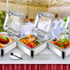 Stainless Steel Square Chafing Dish Tray with Top Lid