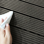 Grey DIY Wooden Composite Decking Tiles  Set of 11