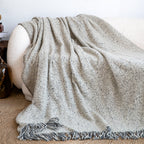 SOGA Soft  Light Beige Tassel Throw Blanket 160x200cm Soft Polyester