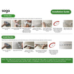 37cm Wall Mounted Towel Rack with Durable Hooks