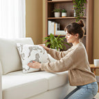 SOGA 50cm White Decorative Horse Pattern Cushion Throw Pillow