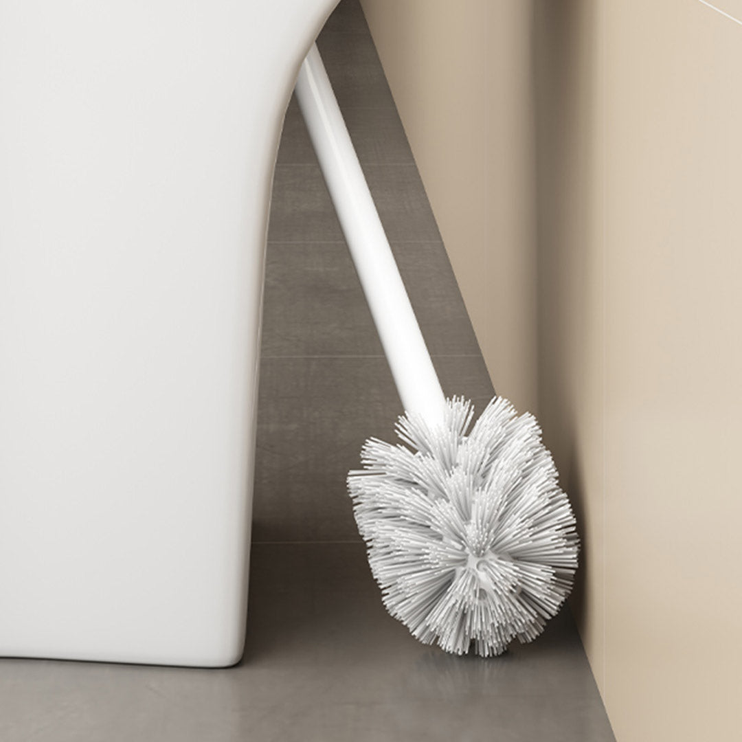 27cm Wall-Mounted Toilet Brush with Holder White