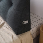 Soga 100cm Dark Grey Triangular Wedge Bed Pillow Headboard  Home Decor