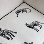 SOGA One-Seater White Leopard Print 90x90cm Throw Blanket Sofa Cover
