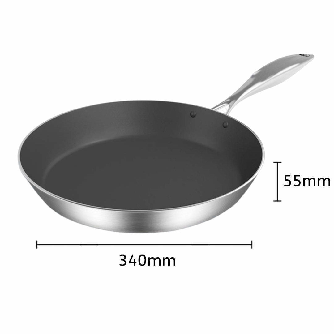 36cm Stainless Steel FryPan Non Stick Skillet