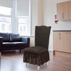 Coffee Chair Cover Seat Protector with Ruffle Skirt