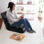 Floor Recliner Folding Lounge Black