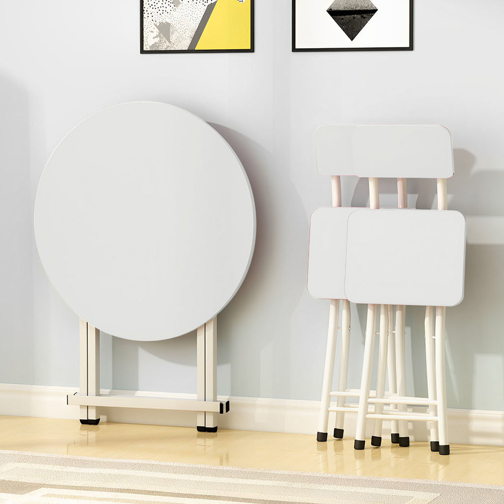 White Round Dining Table