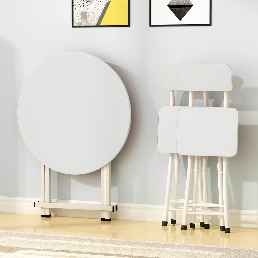 White Round Dining Table