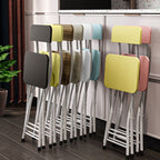Foldable Chair Space Saving Seat Set of 2 Oak Grain