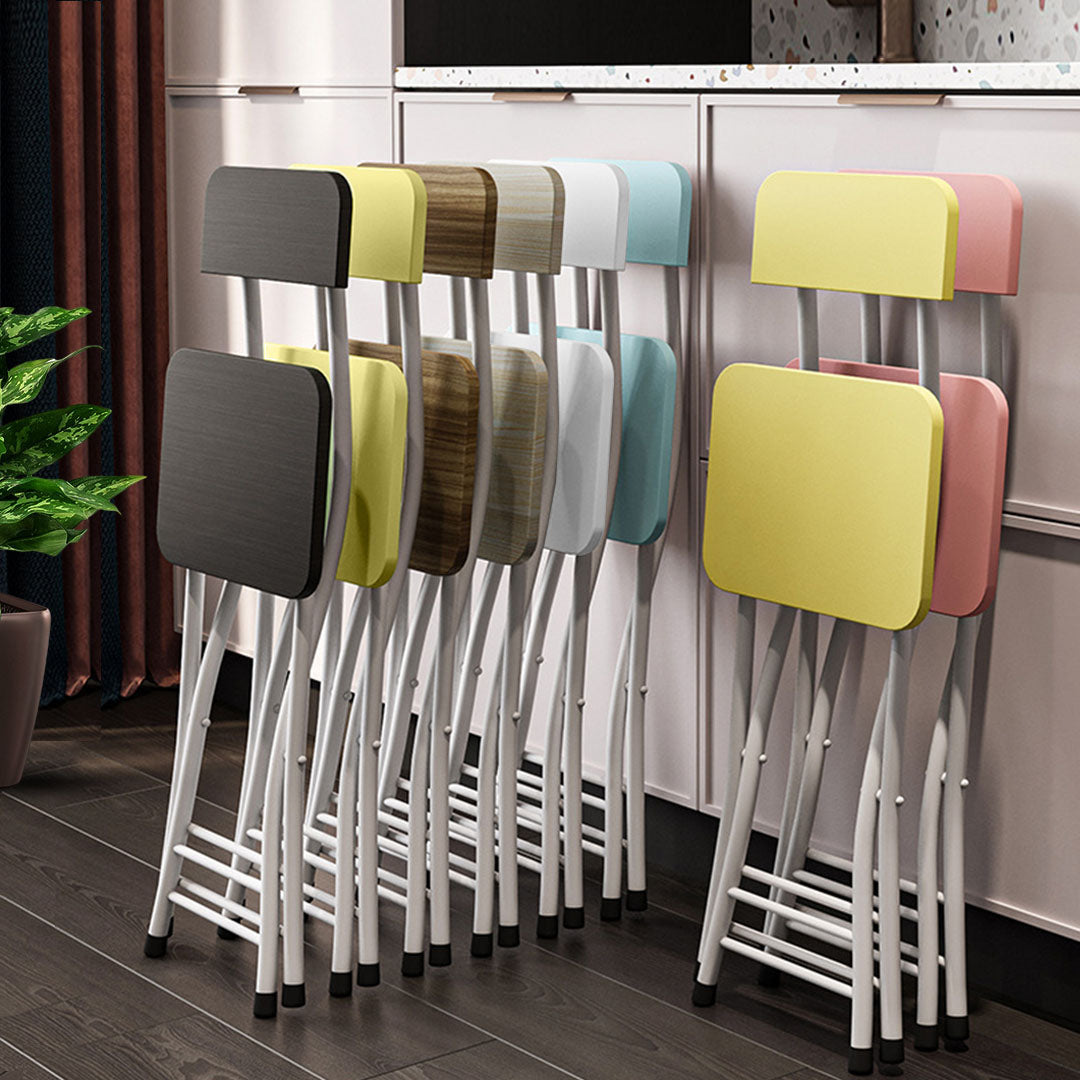 Foldable Chair Space Saving Seat Set of 2 Pink