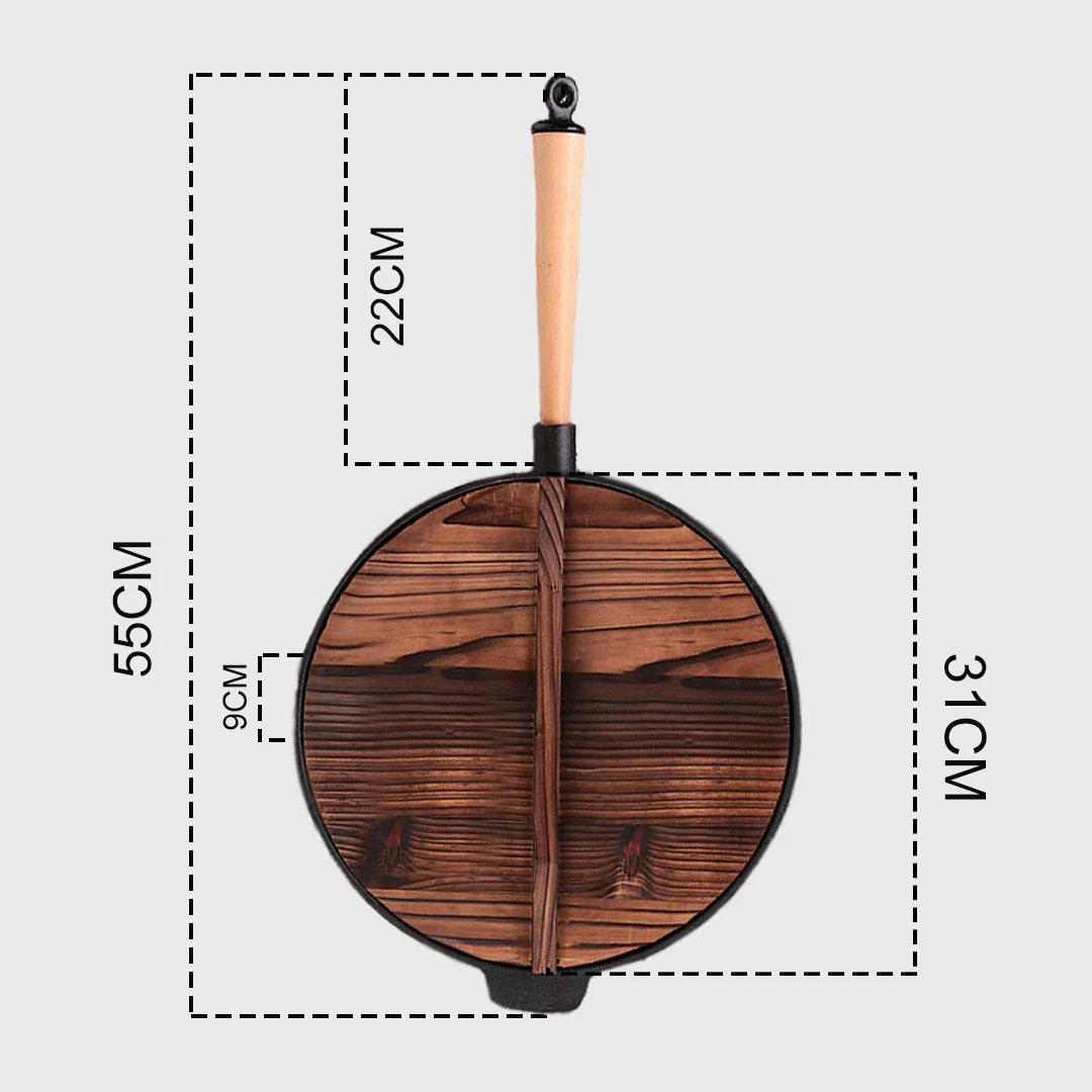 31cm Cast Iron Wok FryPan