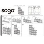 White Portable 9-Cube 3 Column Storage Organiser