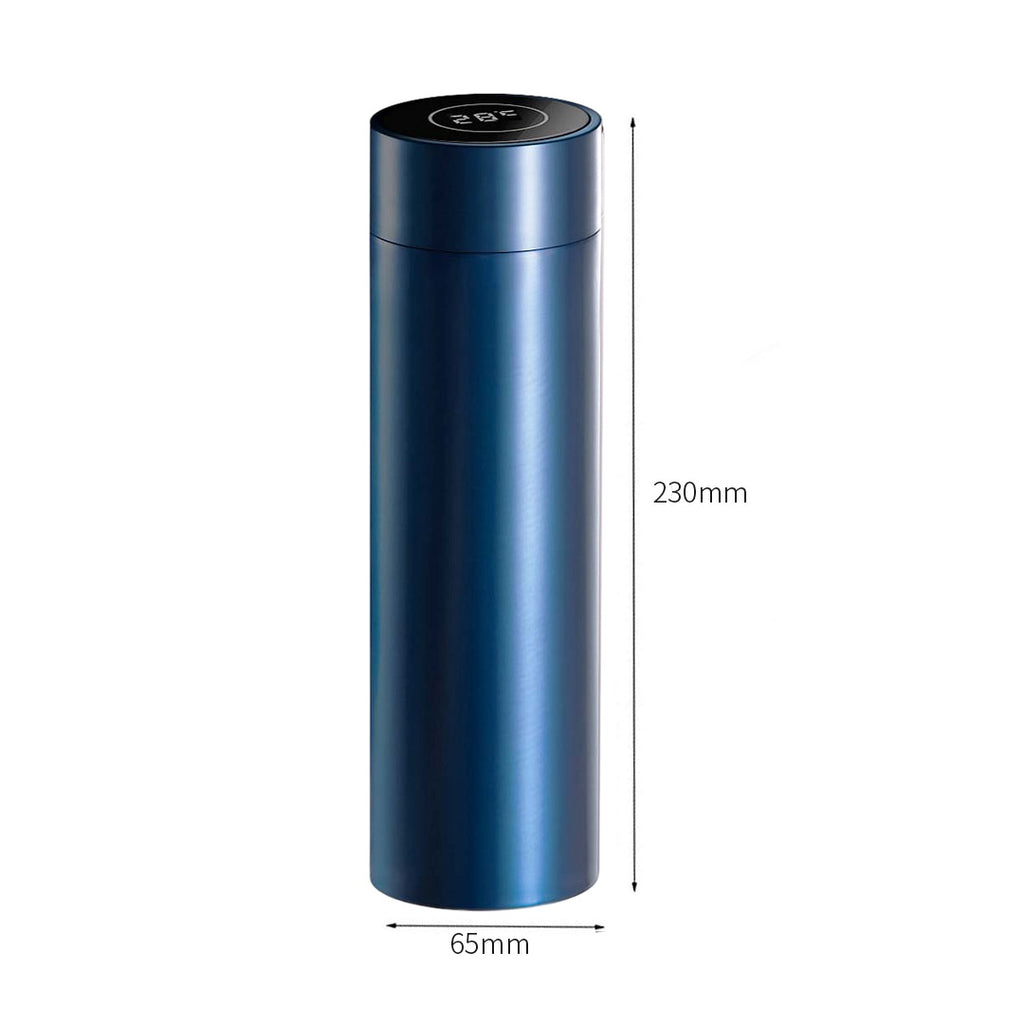500ML Smart Thermometer Bottle Vacuum Flask Blue