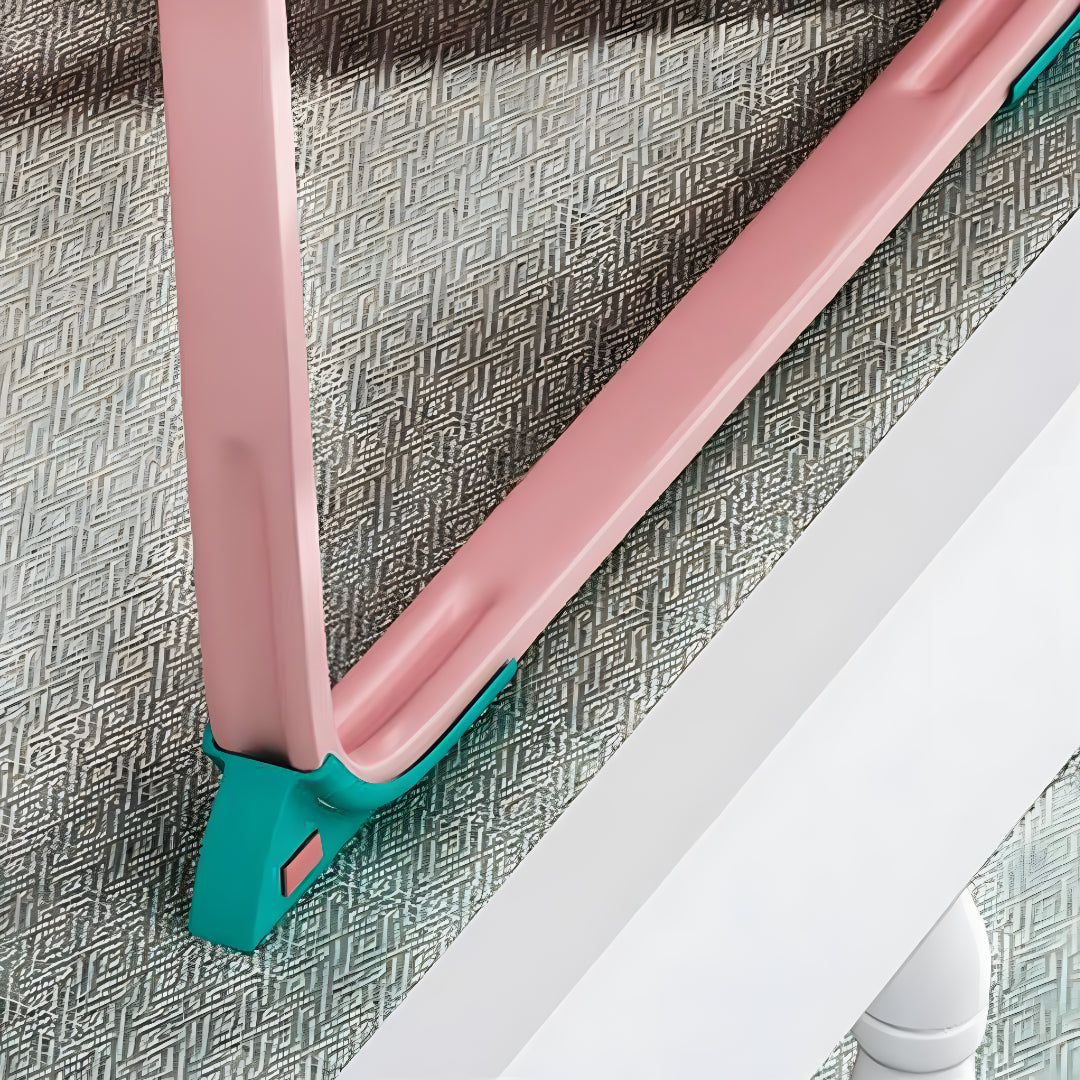 Pink Portable Bed Table With Mini Drawer and Cup-Holder