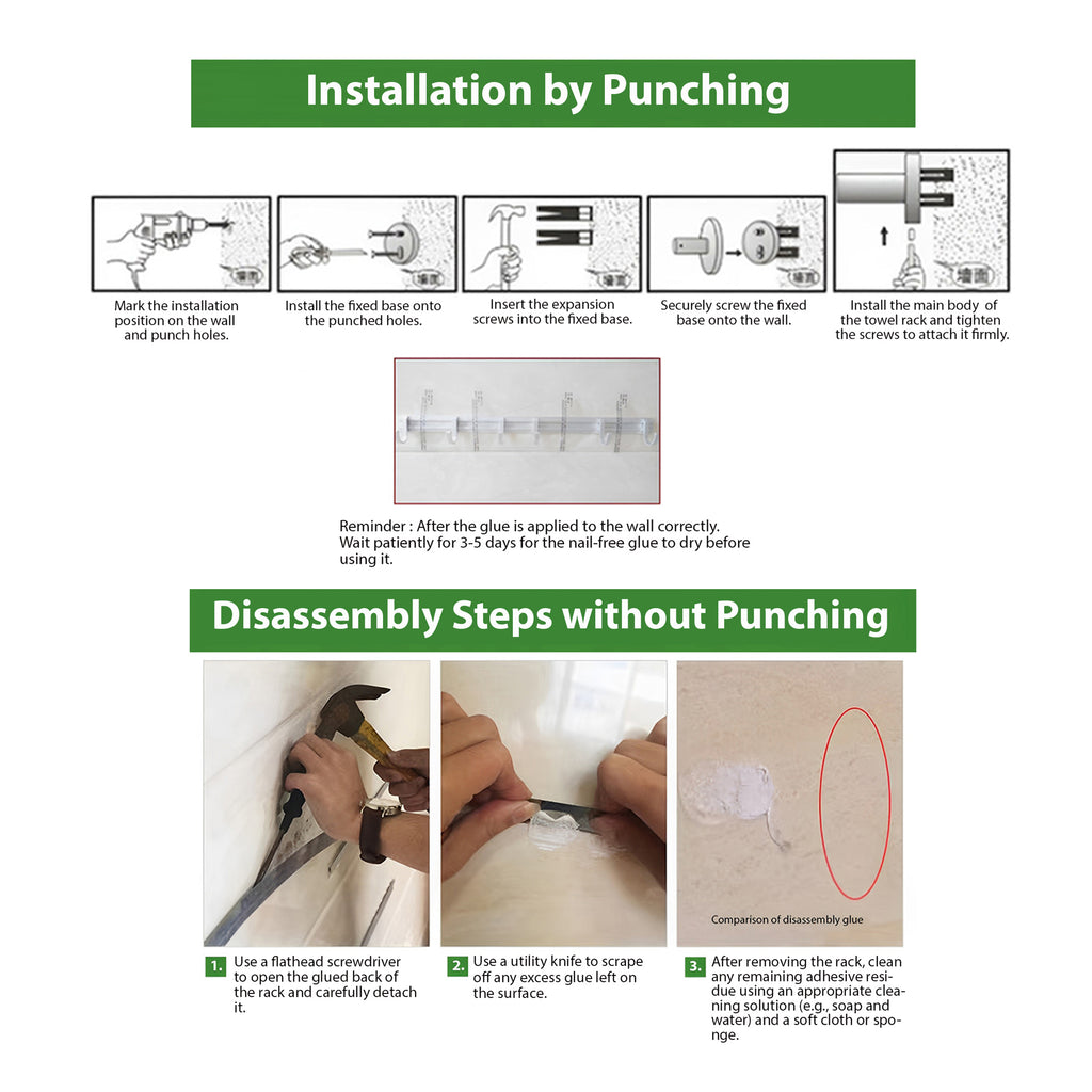 69cm Wall-Mounted Slipper Rack