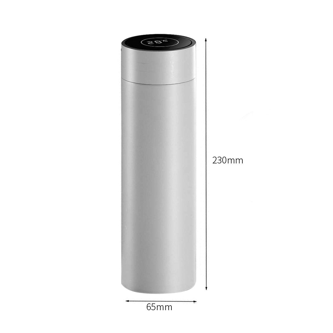 500ML Smart Thermometer Bottle Vacuum Flask  White