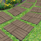 Dark Chocolate DIY Wooden Composite Decking Tiles  Set of 11