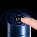 500ML Smart Thermometer Bottle Vacuum Flask Blue