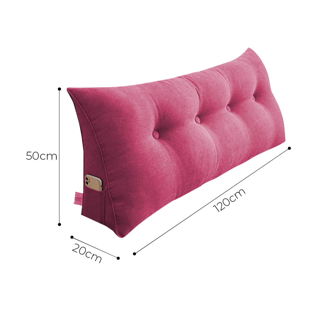 SOGA 120cm Crabapple Red Wedge Bed Cushion