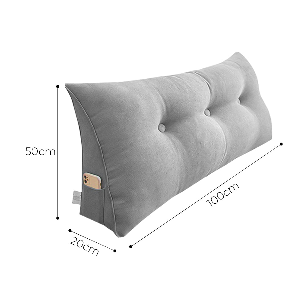 SOGA 100cm Silver Cushion Pillow