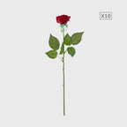 10pcs Artificial Silk Flower Rose Bouquet Red