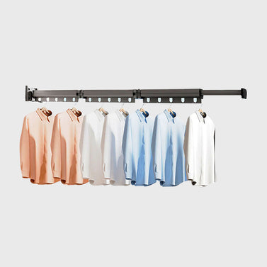 127.5cm Wall-Mounted Clothing Dry Rack Retractable Hanger