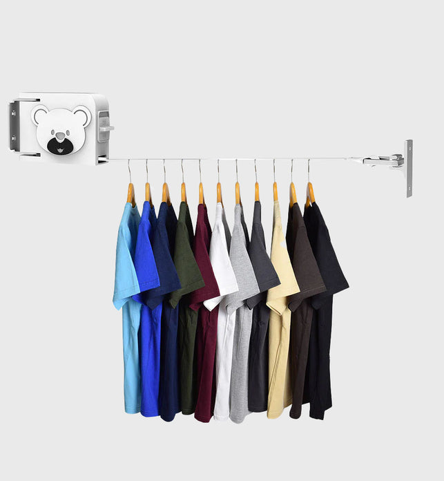 160mm Wall-Mounted Clothes Line Dry Rack White