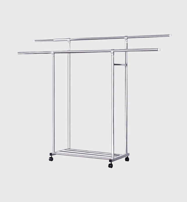 SOGA 120cm Stainless Steel Floor-Standing Clothes Rack - Durable and Space-Saving Laundry Organizer