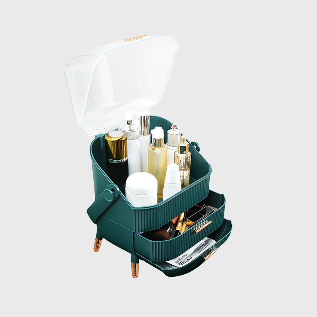 29cm Green Countertop Cosmetic Storage