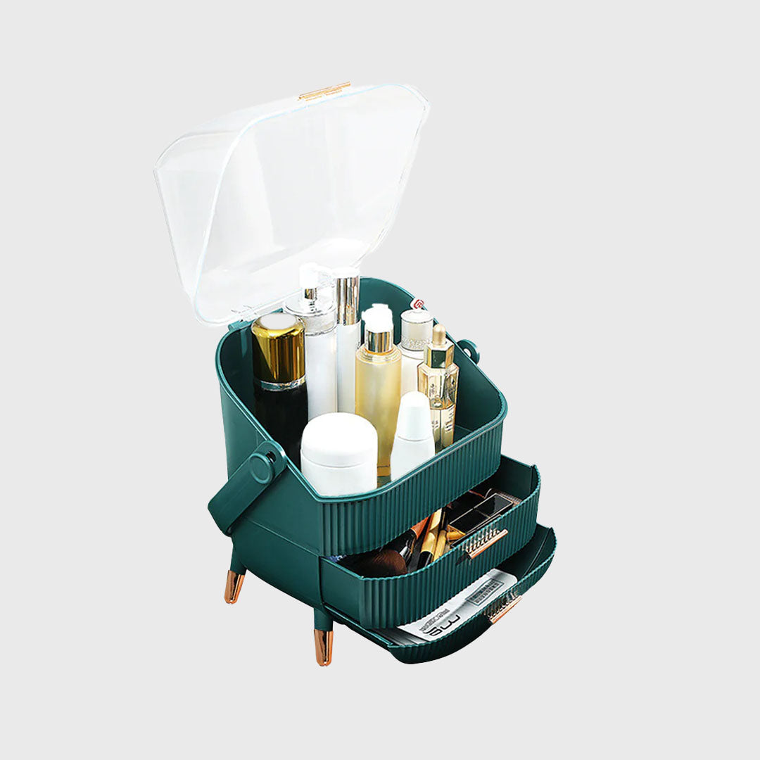29cm Green Countertop Cosmetic Storage
