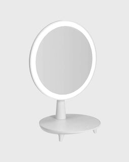 Round White Mirror