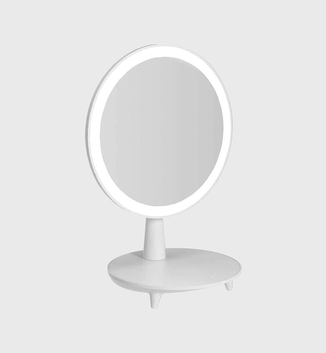 Round White Mirror