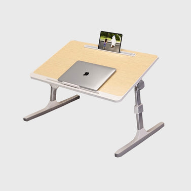 SOGA 60X40cm Wood Small Laptop Bed Portable Foldable Study Table Adjustable