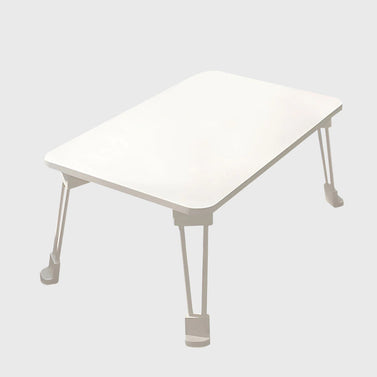 White Portable Bed Table With Cup-Holder