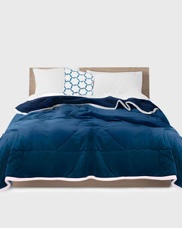 Navy Blue Throw Blanket Warm Cozy Double Sided Thick Flannel Coverlet