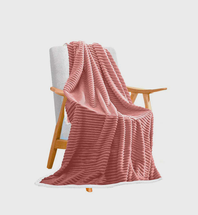 SOGA Throw Blanket Pink