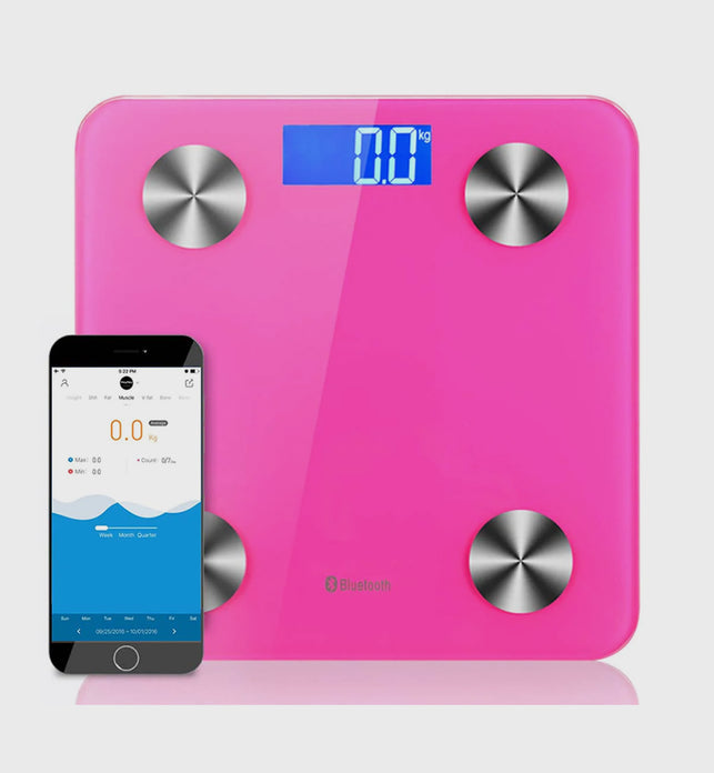 Wireless Bluetooth Digital Body Fat Scale Pink