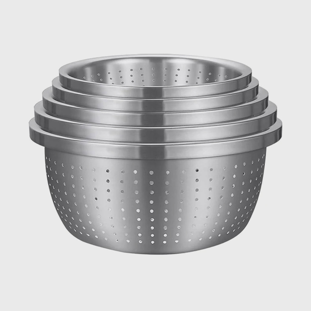 SOGA Stainless Steel Metal Basket Strainer 5PCS Set A