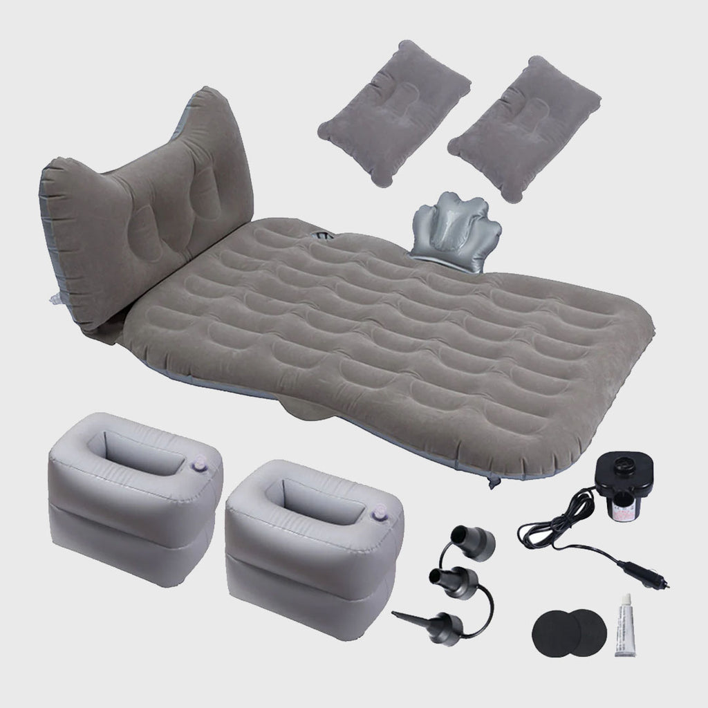 Grey Honeycomb Inflatable Car Mattress