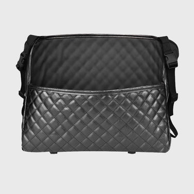 Black Leather  Multi-Purpose Back Seat Interior Accessories Bag