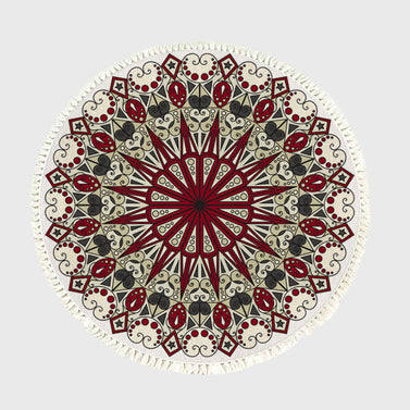 SOGA 120cm Mandala Modern Ethnic Tassel Print Anti-slip Doormat Home Decor