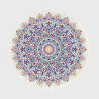 SOGA 120cm Mandala Round Area Thick Anti-slip Doormat Home Decor