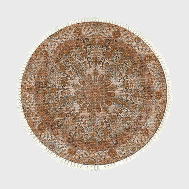 SOGA 120cm Mandala Pattern Circle Area Rugs for Living Room Lounge Anti-slip Doormat Home Decor