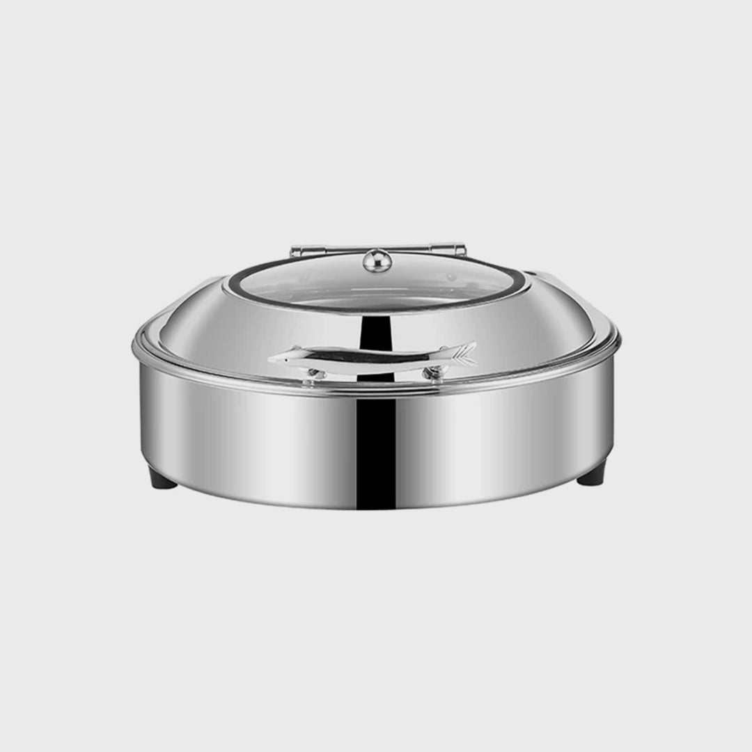 Stainless Steel Round Chafing Dish with Top Lid