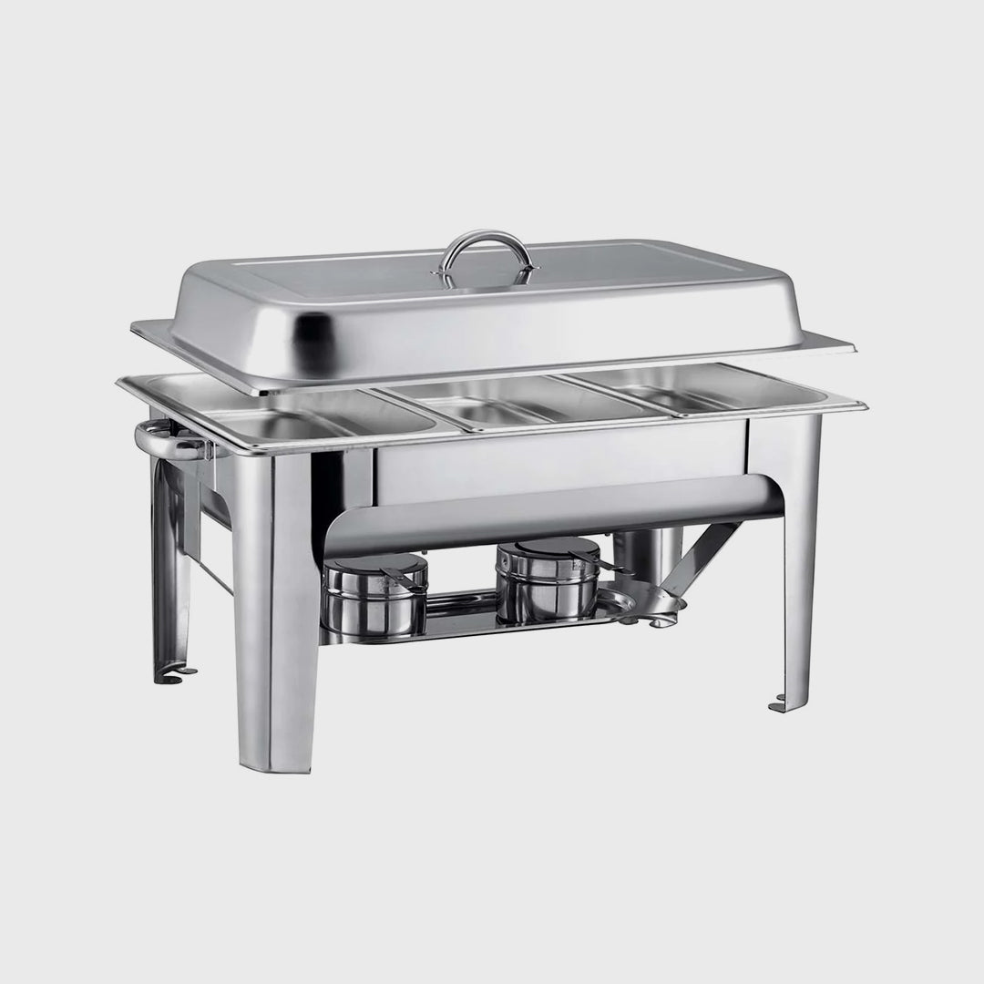 9L Stainless Steel 3 Pans Chafing Dish